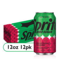 Sprite Winter Spiced Cranberry Zero Sugar Soda Pop, 12 Fluid ounce