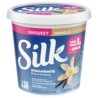 Silk Unsweet Vanilla Almondmilk Yogurt Alternative, 24 Ounce