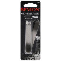 Revlon Men's Series Nail Clipper, 2-in-1, 1 Each