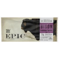 Epic Bison Bar, Gluten Free, Uncured Bacon + Cranberry, 1.3 Ounce