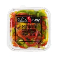 Quick and Easy Short Cuts Tri Color Peppers, 20 Ounce