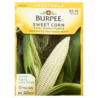 Burpee Seeds, Sweet Corn, Silver Queen Hybrid, 100 Each