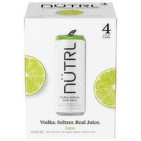 Nutrl Vodka Seltzer, Lime, 4 Each