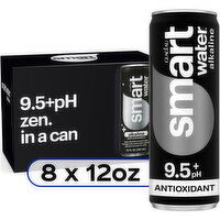 smartwater Premium Canned Alkaline Water With Antioxidants, 12 Fluid ounce