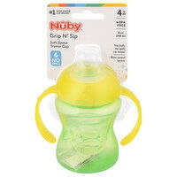 Nuby Trainer Cup, Soft Spout, Grip N' Sip, 8 Ounce, 4m+, 1 Each