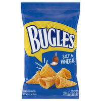 Bugles Corn Snacks, Salt & Vinegar, Crispy, 7.5 Ounce