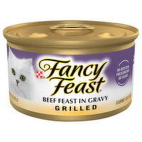 Fancy Feast Cat Food, Gourmet, Beef Feast in Gravy, Grilled, 3 Ounce