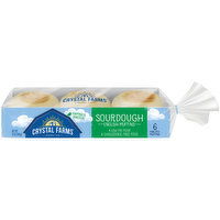 Crystal Farms Sourdough Fork Split English Muffins, 12 Ounce