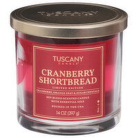 Tuscany Candle Candle, Cranberry Shortbread, 14 Ounce