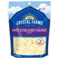 Crystal Farms Cheese, Cheddar, White Extra Sharp, 7 Ounce