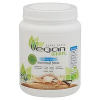 Vegan Smart Nutritional Shake, Vanilla, All-In-One, 22.8 Ounce