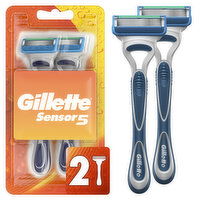 Gillette Sensor5 Men's Disposable Razors, 2 Each