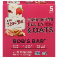 Bob's Red Mill Bob's Bar, Peanut Butter Jelly & Oats, 5 Each