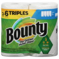 Bounty Paper Towel, Select A Size, White, 2 Each