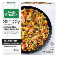 Healthy Choice Simply Steamers Chicken Burrito Bowl, Southwest-Style, 9.5 Ounce