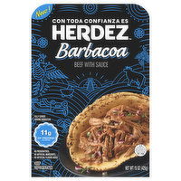 Herdez Beef, with Sauce, Barbacoa, 15 Ounce