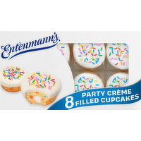 Entenmann's Baker's Delights Shelf-Stable Party Creme Filled Vanilla Cupcakes, 8 count, 12.7 oz, 8 Each