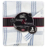 Ritz Soap & Water Scrubber Cloths, 3 Pack, 3 Each