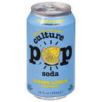 Culture Pop Soda, Ginger Lemon & Turmeric, 12 Fluid ounce