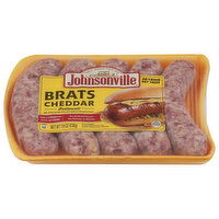 Johnsonville Bratwurst, Cheddar, Brats, 19 Ounce