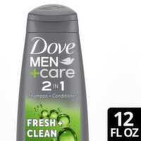 Dove Men+Care 2 in 1 Shampoo and Conditioner, 12 Ounce