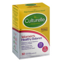 Culturelle Probiotics, Healthy Balance, Women's, Vegatarian Capsules, 30 Each