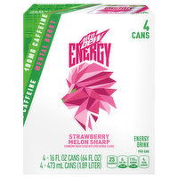 Mtn Dew Energy Energy Drink, Strawberry Melon Spark, 4 Each