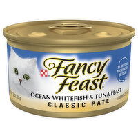 Fancy Feast Gourmet Classic Pate Ocean Whitefish & Tuna Feast Cat Food, 3 Ounce