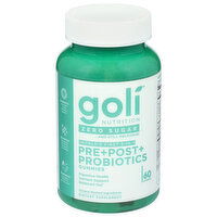Goli Nutrition Zero Sugar Gummies Pre+Post+Probiotic, 60 Each