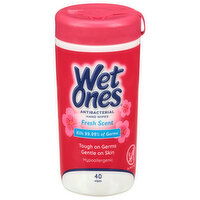 Wet Ones Antibacterial Fresh Scent Hand Wipes, 40 Each