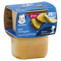 Gerber Natural for Baby Pear Pineapple, Sitter 2nd Foods, 2 Pack, 2 Each