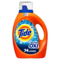 Tide Ultra Oxi Liquid Laundry Detergent, 74 Loads, 105 Fluid ounce