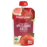 Happy Baby Organics 2 (6+ Months) Apples, Guavas & Beets, 4 Ounce
