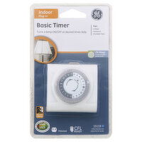 GE Timer, Basic, Indoor, Plug-In, 1 Each