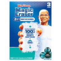 Mr. Clean Magic Eraser 2 in 1 Built-In Fresh Cleaner, 3 Each