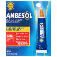 Anbesol Maximum Strength Instant Gel Oral Pain Reliever, 0.33 Ounce