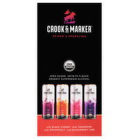 Crook & Marker Beer, Spiked & Sparkling, Variety Pack, 8 Each