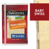 SARGENTO Sargento® Sliced Baby Swiss Natural Cheese, 11 slices