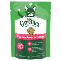Feline Greenies Premium Dental Treats Savory Salmon Flavor Cat Treats, 2.1 Ounce