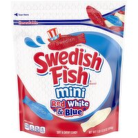 SWEDISH FISH Mini Red, White & Blue Soft & Chewy Candy, 28.8 Ounce