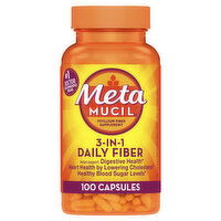 Metamucil Not Applicable Metamucil Daily Fiber Supplement Capsules, Psyllium Husk Fiber for Digestive Health, 100 Ct, 100 Each