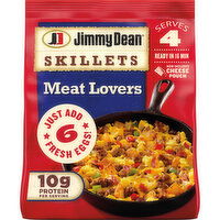 Jimmy Dean Skillets Meat Lovers, Frozen Breakfast, 16 Ounce