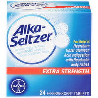 Alka-Seltzer Antacid, Extra Strength, Effervescent Tablets, 24 Each