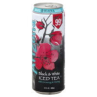 AriZona Iced Tea, Black & White, with Ginseng & Honey, 23 Ounce