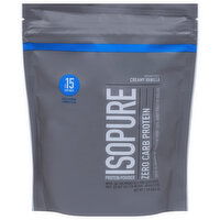 Isopure Protein Powder, Zero Carb Protein, Creamy Vanilla, 1 Pound