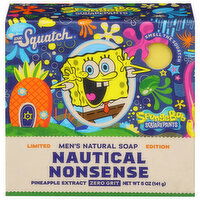 Dr. Squatch SpongeBob SquarePants Zero Grit Men's Natural Nautical Nonsense Soap, 5 Ounce