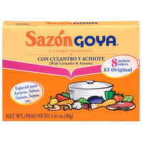 Sazon Goya El Original Seasoning with Coriander & Annatto, 8 Each