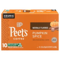 Peet's Coffee Coffee, Pumpkin Spice, K-Cup Pods, 10 Each