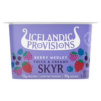 Icelandic Provisions Skyr, Thick & Creamy, Berry Medley, 5.3 Ounce