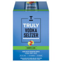 Truly Vodka Seltzer, Cherry & Lime, 4 Each